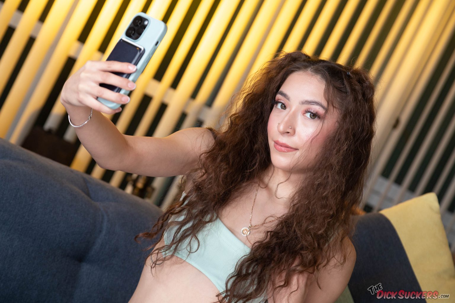 Amber Summer Adult Actress taking a selfie